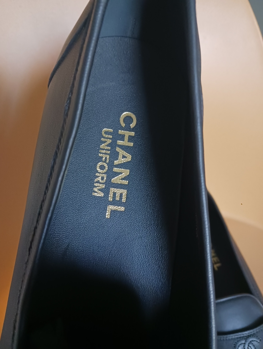 Chanel Uniform Black Leatger Loafers Size 46C,new Never Used - Picture 8 of 16